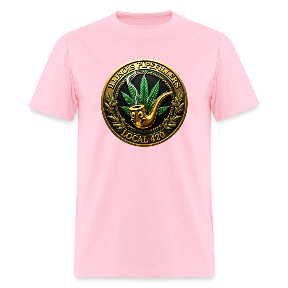 ILLINOIS PIPEFILLERS LOCAL 420 F/B EMBLEMS Men's T-Shirt - pink