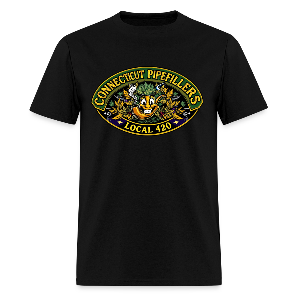 CONNECTICUT PIPEFILLERD LOCAL 420 F/B DESIGN Men's T-Shirt - black