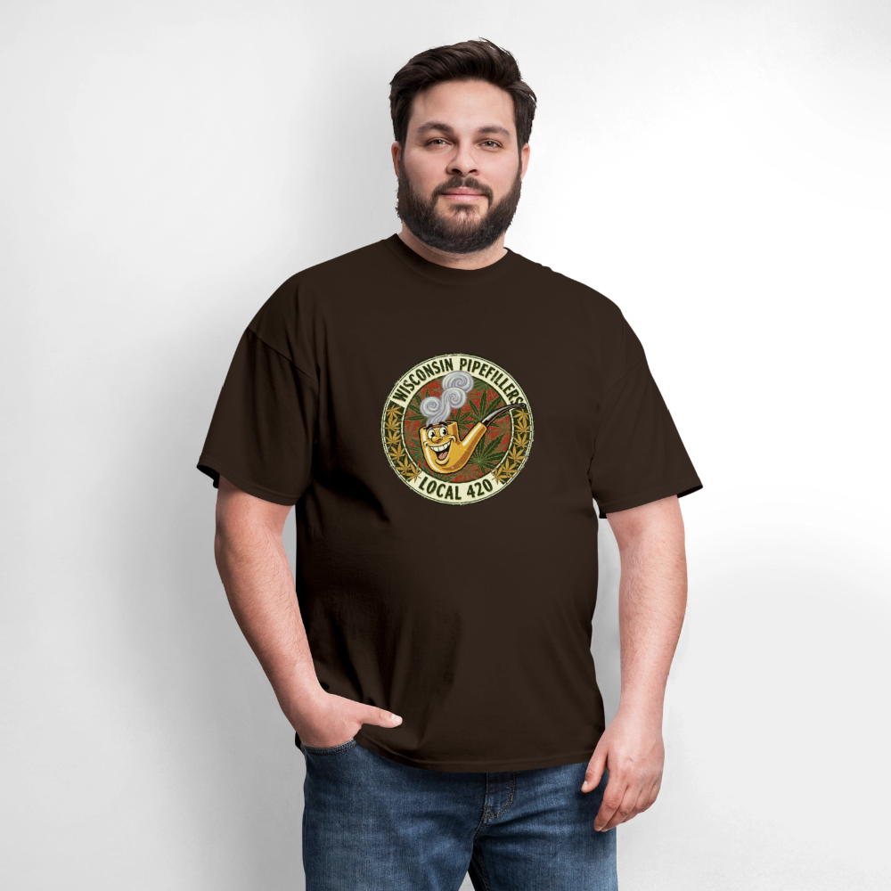 WISCONSIN PIPEFILLERS LOCL 420 Men's T-Shirt - brown