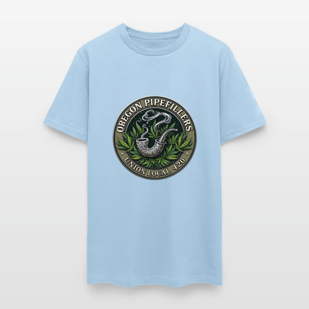 OREGON PIPEFILLERS UNION LOCAL 420 Men's T-Shirt - powder blue