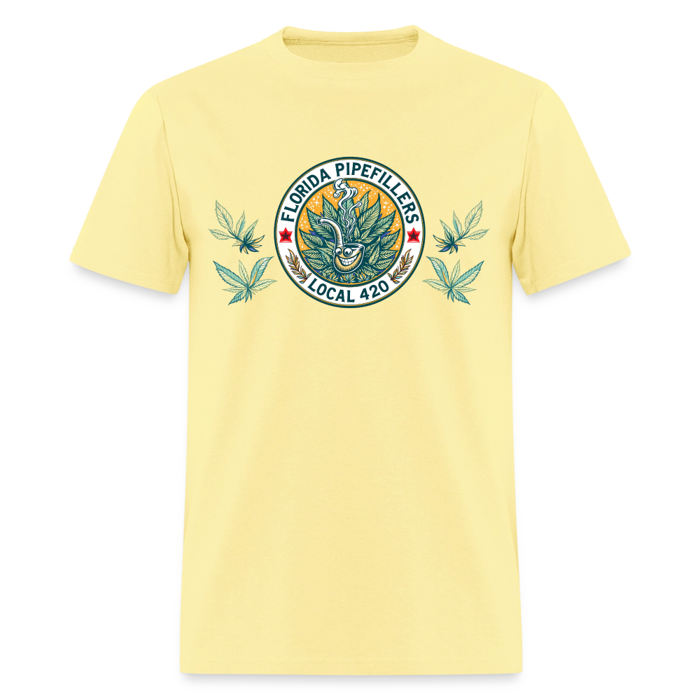 FLORIDA PIPEFILLERS LOCAL 420 Men's T-Shirt - cornsilk