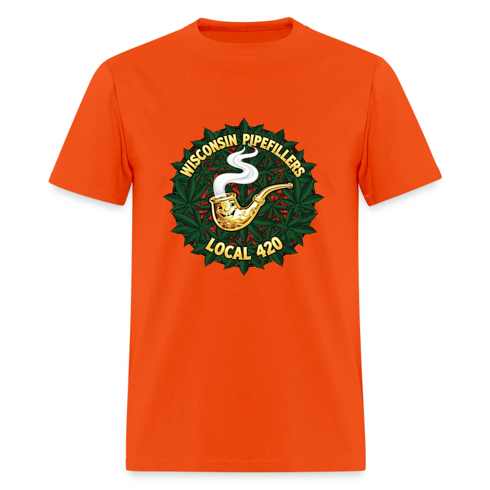 WISCONSIN PIPEFILLERS LOCAL 420 Men's T-Shirt - orange