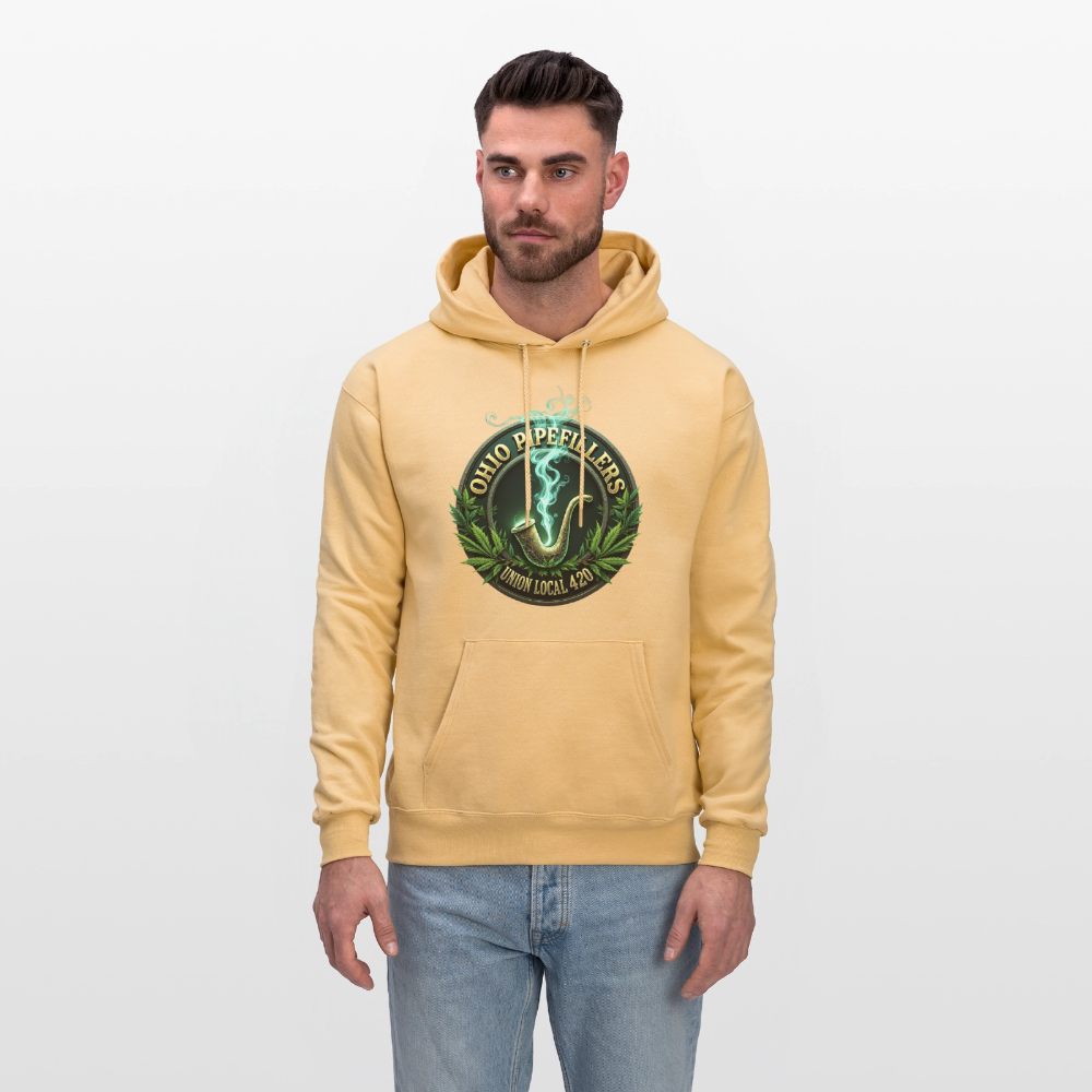 OHIO PIPEFILLERS UNION LOCAL 420 F/B DESIGNS Men's Hoodie - light gold 