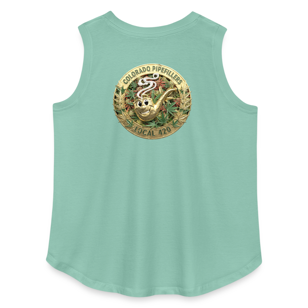 COLORADO PIPEFILLERS LOCAL 420 F/B DESIGN Women's Curvy Relaxed Tank Top - saltwater