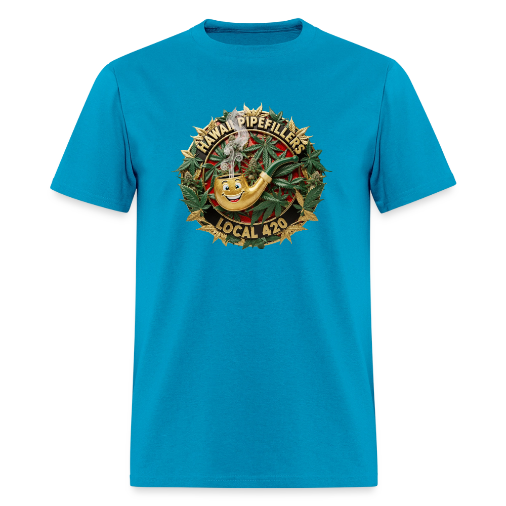 HAWAII PIPEFILLERS LOCAL 420 F/B DESIGN Men's T-Shirt - turquoise