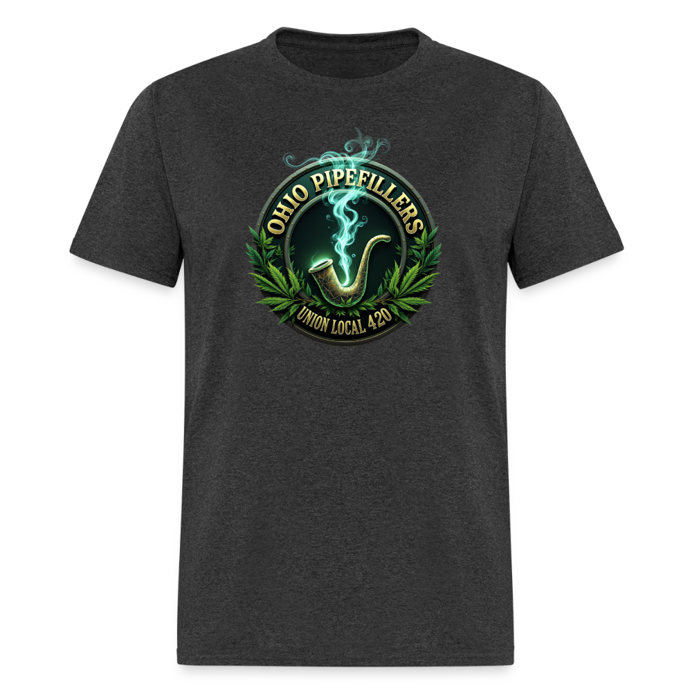 OHIO PIPEFILLERS UNION LOCAL 420 Men's T-Shirt - heather black