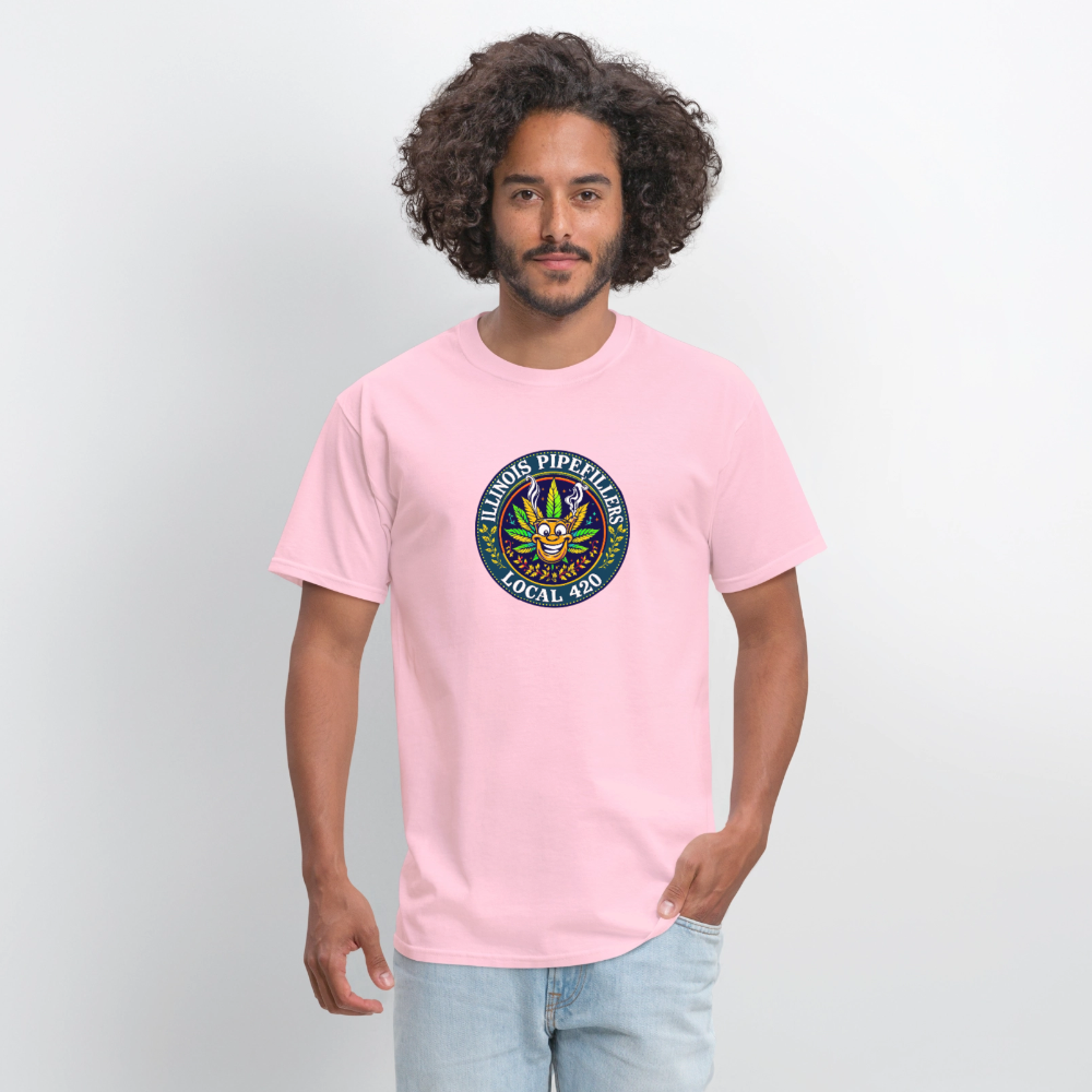 ILLINOIS PIPEFILLERS LOCAL 420 Men's T-Shirt - pink