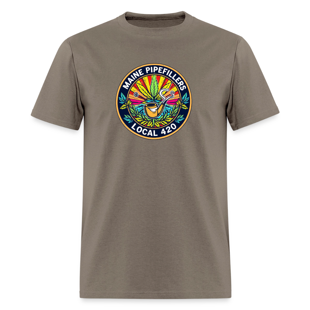 MAINE PIPEFILLERS LOCAL 420 Men's T-Shirt - safari