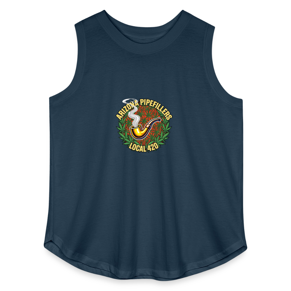ARIZONA PIPEFILLERS LOCAL 420 F/B DESIGN Women's Curvy Relaxed Tank Top - denim