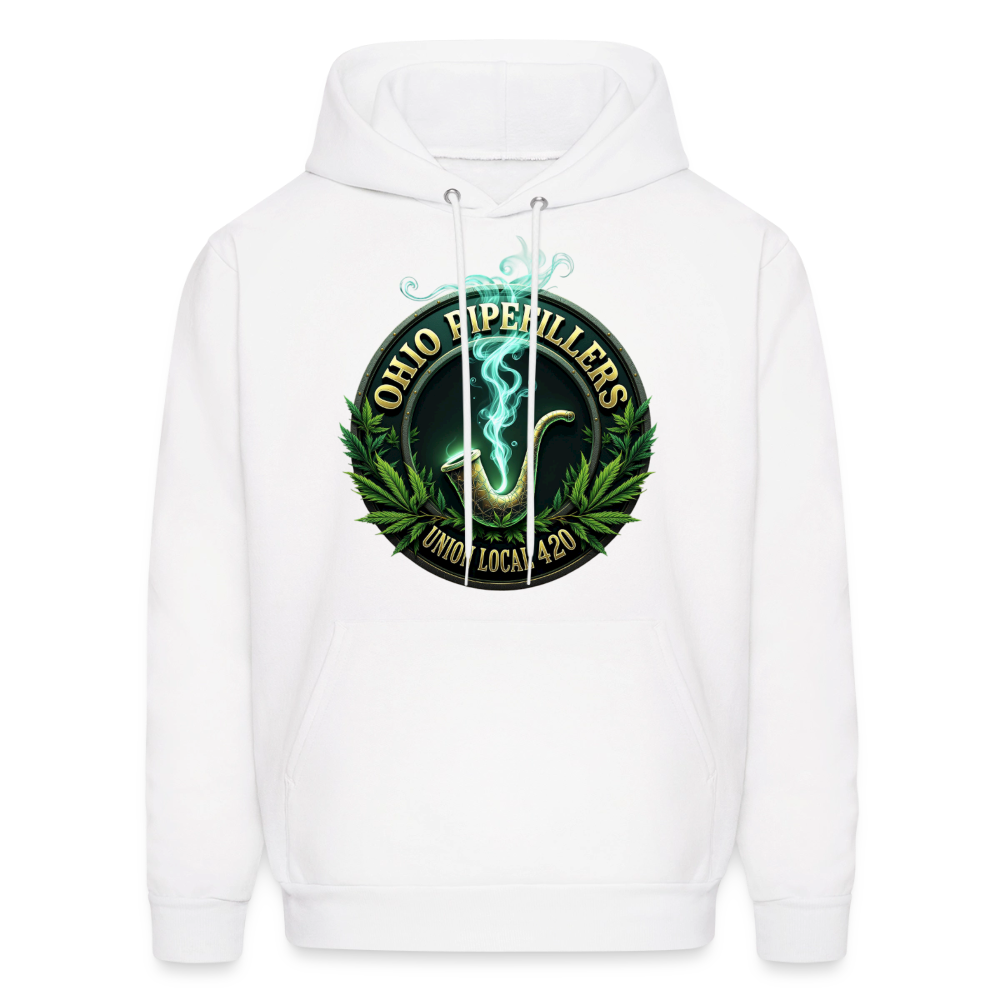 OHIO PIPEFILLERS UNION LOCAL 420 F/B DESIGNS Men's Hoodie - white