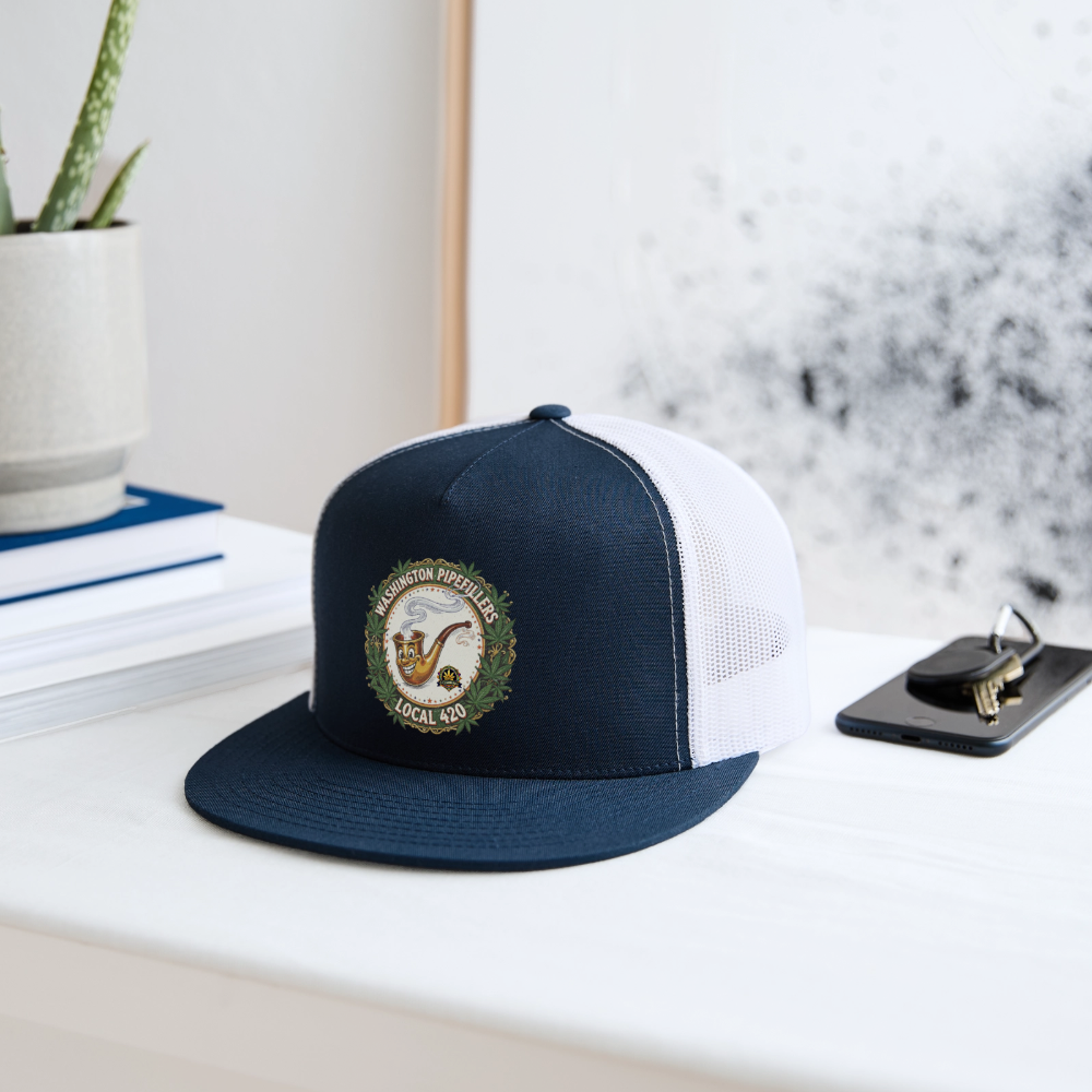 WASHINGTON PIPEFILLERS LOCAL 420 Trucker Hat - navy/white