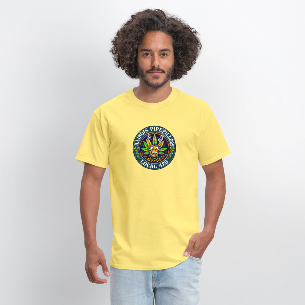ILLINOIS PIPEFILLERS LOCAL 420 Men's T-Shirt - cornsilk