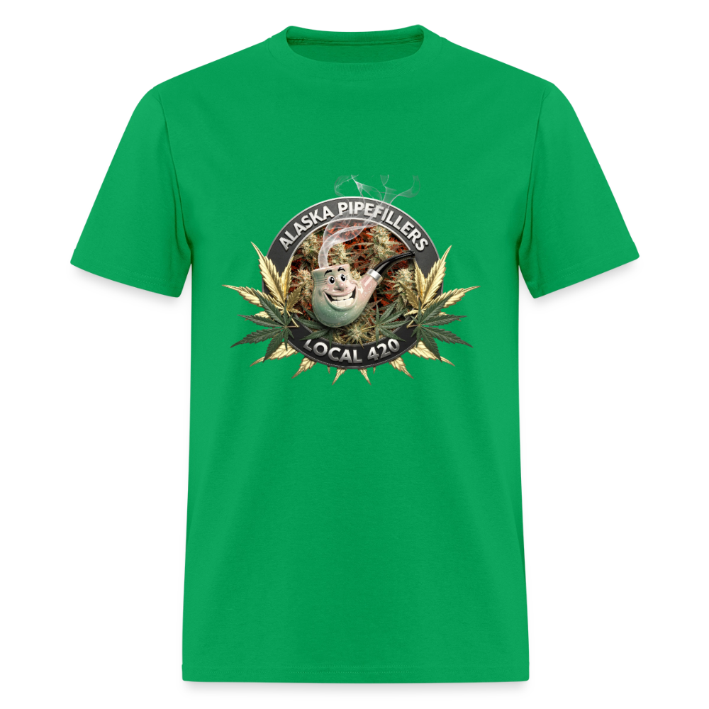 ALASKA PIPEFILLERS LOCAL 420 F/B DESIGN Men's T-Shirt - bright green