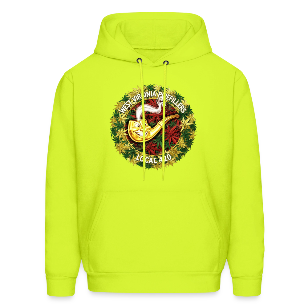 WEST VIRGINIA PIPIEFILLERS LOCAL 420 Men's Hoodie - safety green