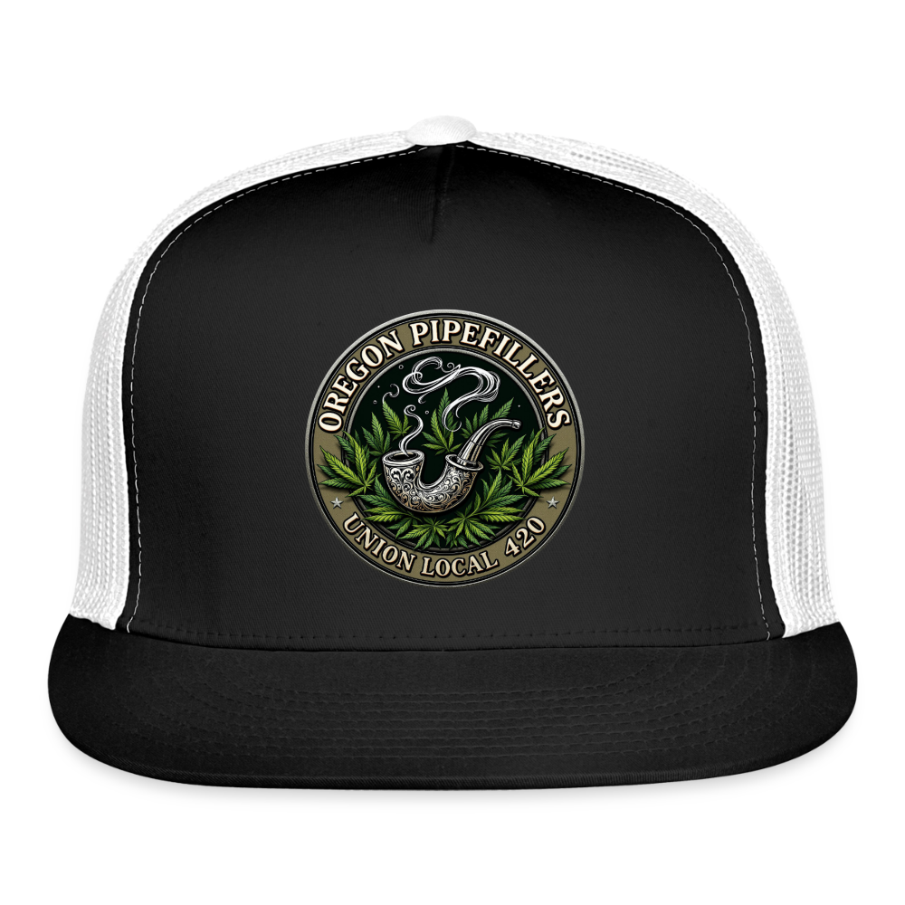 OREGON PIPEFILLERS LOCAL 420 Trucker Hat - black/white
