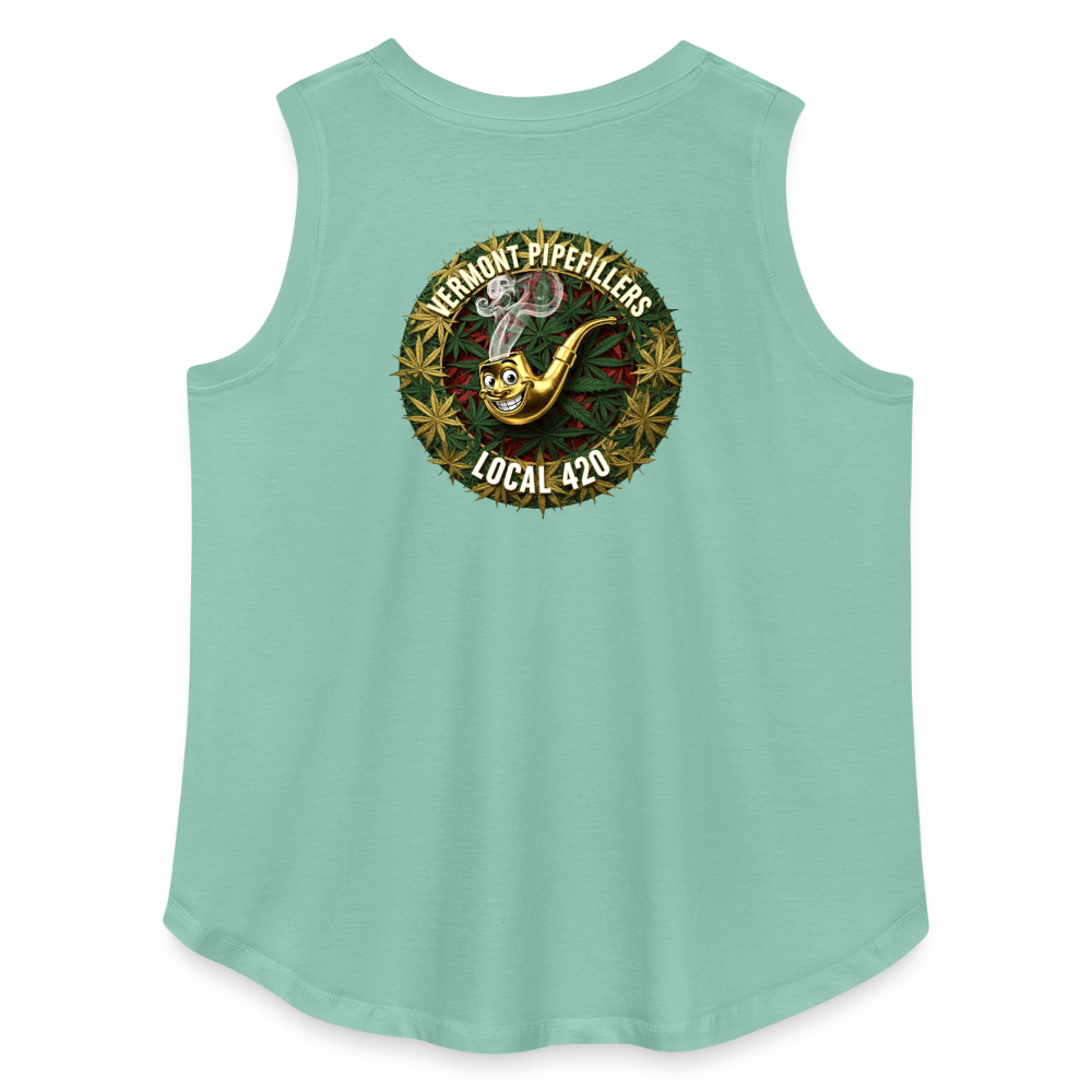 VERMONT PIPEFILLERS LOCAL 420  F/B DESIGN Women's Curvy Relaxed Tank Top - saltwater