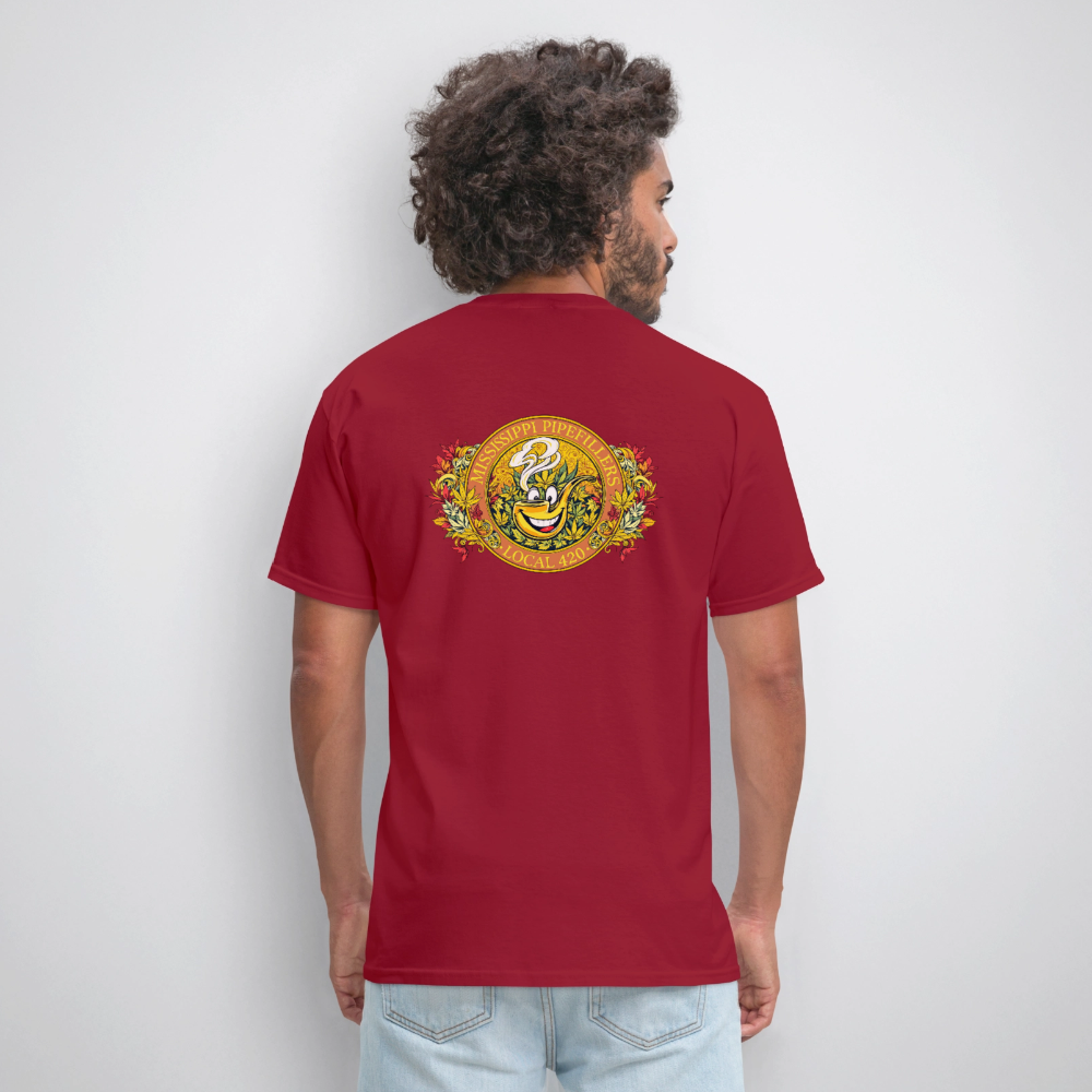 MISSISSIPPI PIPEFILLERS LOCAL 420 F/B DESIGNS Men's T-Shirt - true red