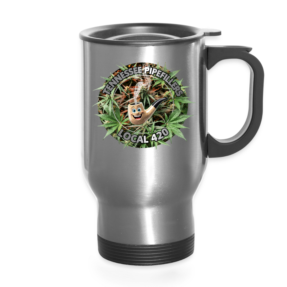TENNESSEE PIPEFILLERS LOCAL 420 14oz Stainless Steel Travel Mug - silver