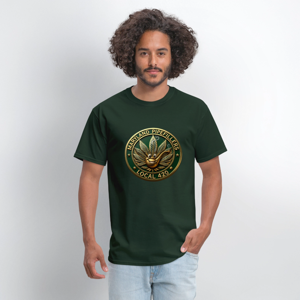 MARYLAND PIPEFILLERS LOCAL 420 Men's T-Shirt - forest green