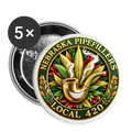 NEBRASKA PIPEFILLERS LOCAL 420 Union Buttons small 1'' (5-pack) - white