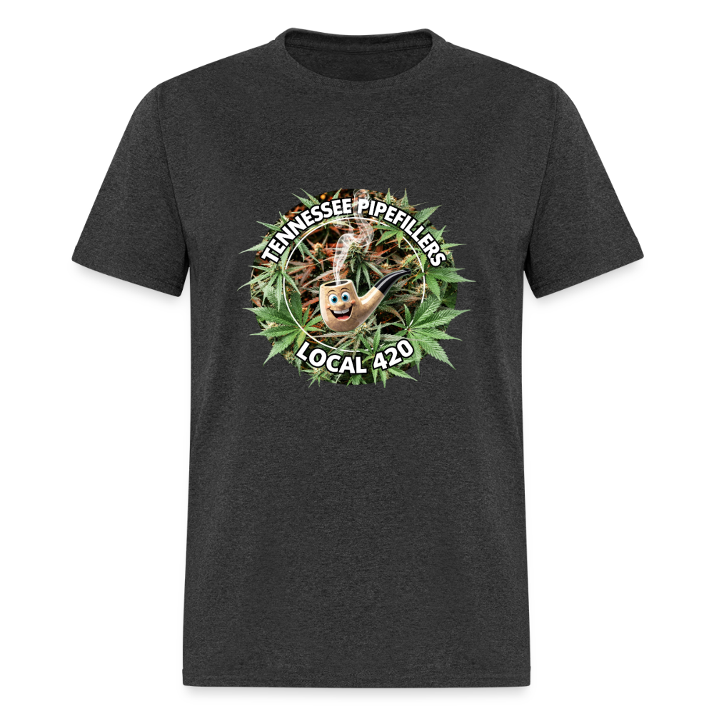 TENNESSEE PIPEFILLERS LOCAL 420 Men's T-Shirt - heather black
