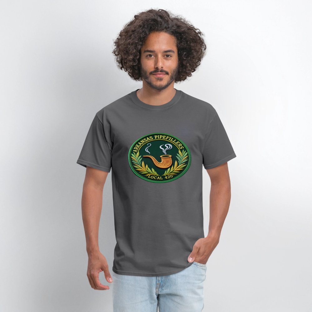 ARKANSAS PIPEFILLERS LOCAL 420 Men's T-Shirt - charcoal