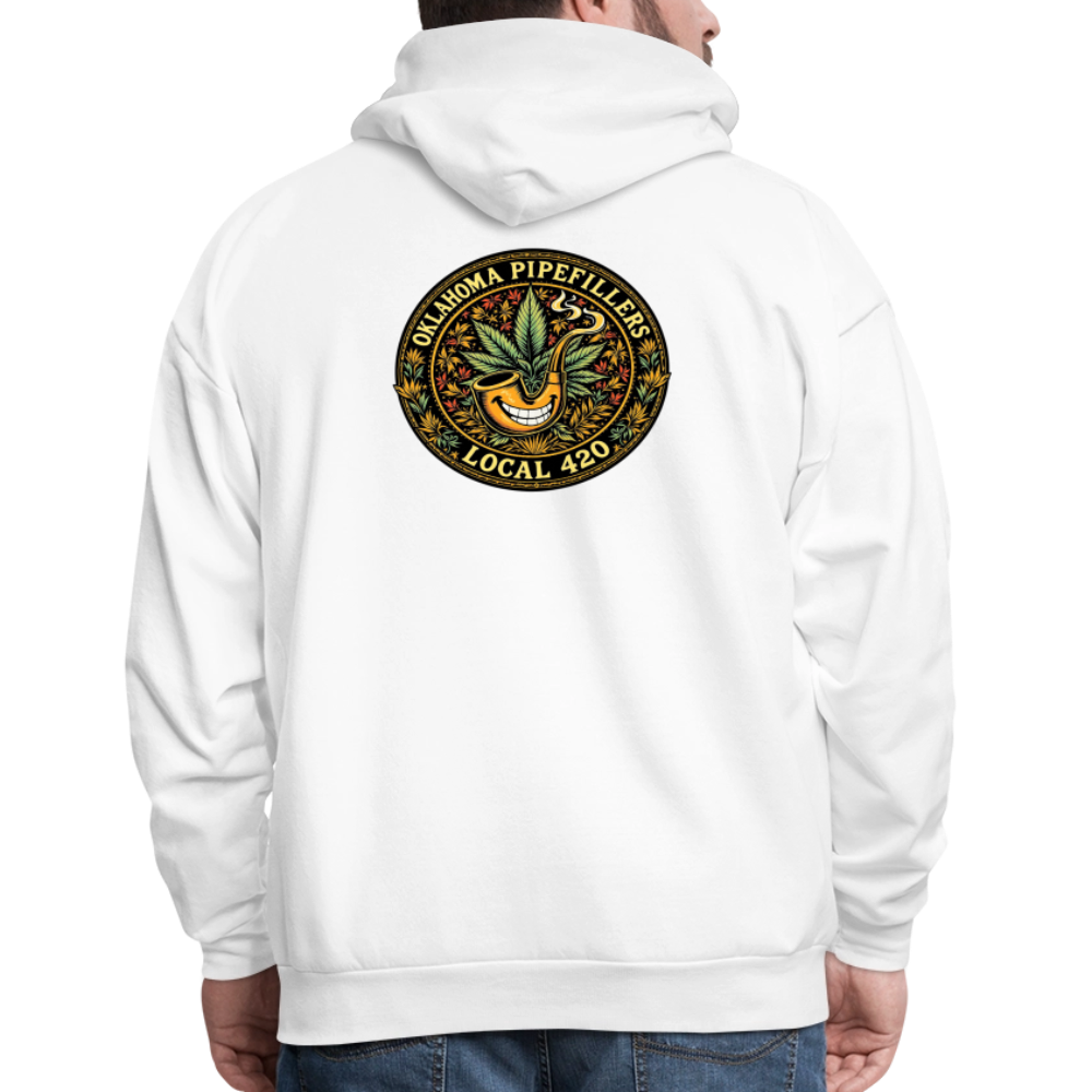 OKLAHOMA PIPEFILLERS LOCAL 420  F/B DESIGNS Men's Hoodie - white