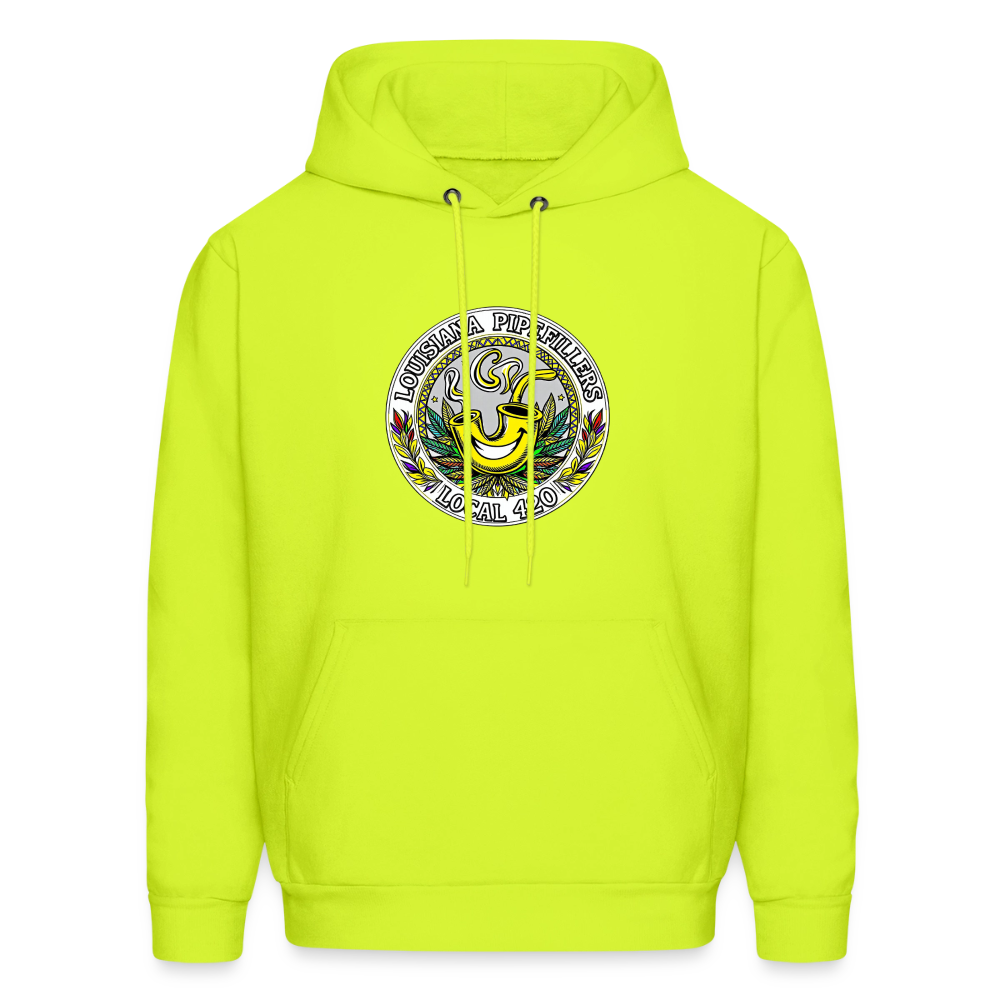 LOUISIANA PIPEFILLERS LOCAL 420 Men's Hoodie - safety green