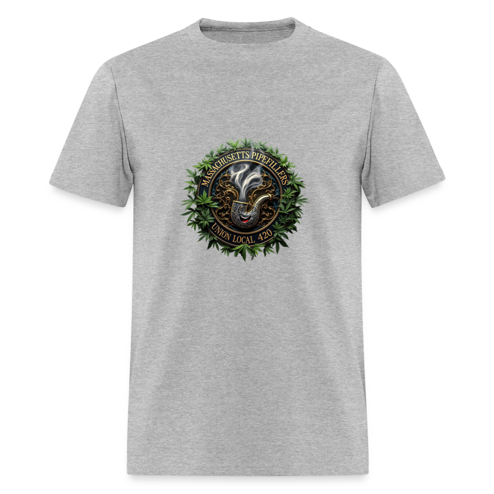 MASSACHUSETTS PIPEFILLERS UNION LOCAL 420 Men's T-Shirt - heather gray