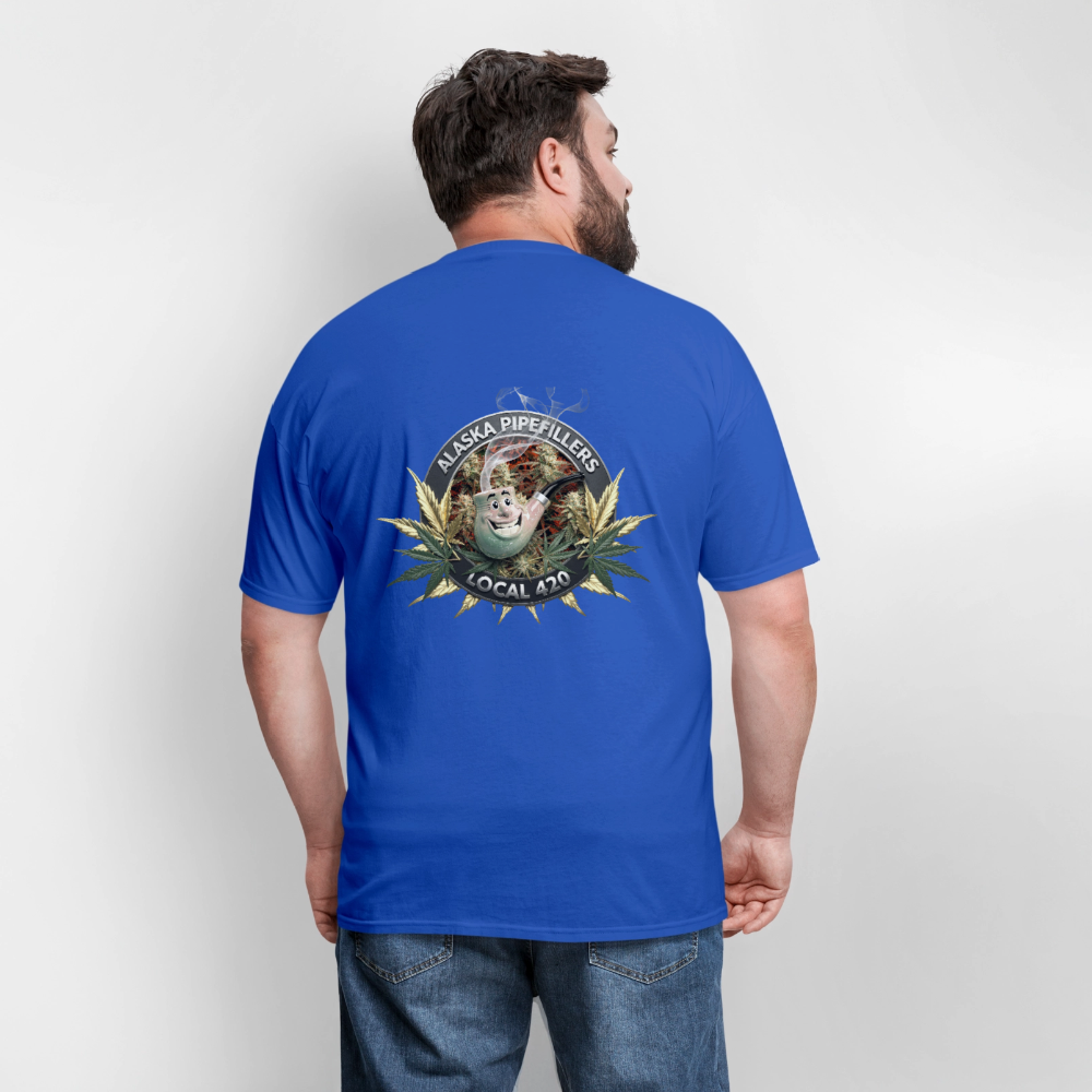 ALASKA PIPEFILLERS LOCAL 420 F/B DESIGN Men's T-Shirt - royal blue