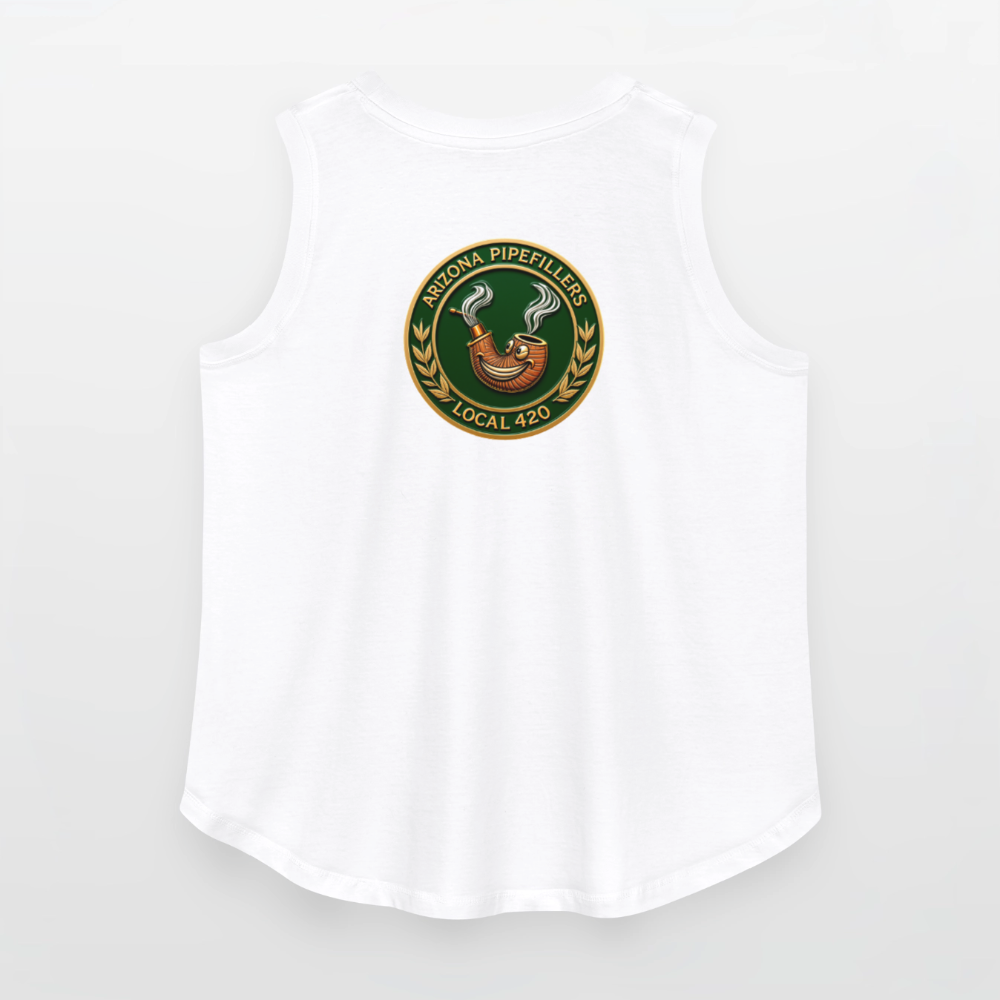 ARIZONIA PIPEFILLERS LOCAL 420 F/B DESIGN Women's Curvy Relaxed Tank Top - white
