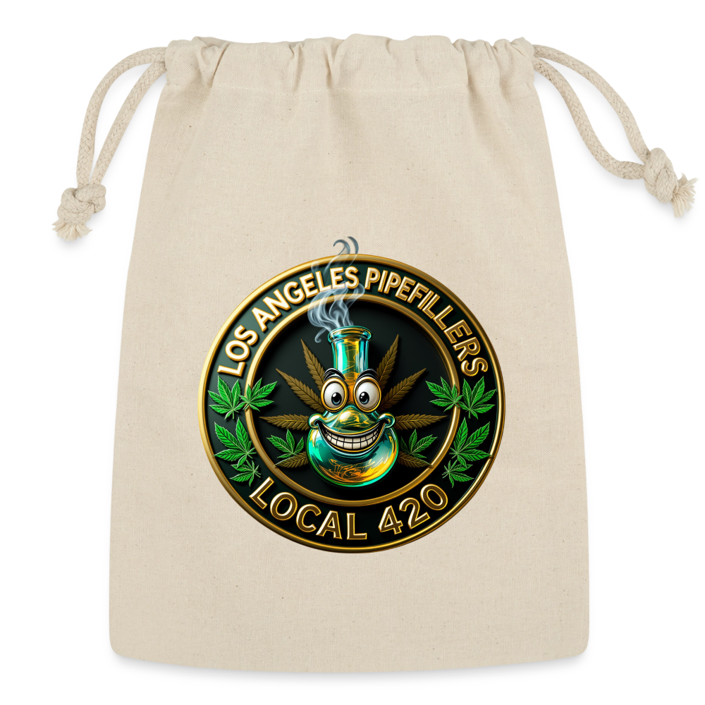 LOS ANGELES PIPEFILLERS LOCAL 420 F/B DESIGNS Reusable Gift Bag - Natural