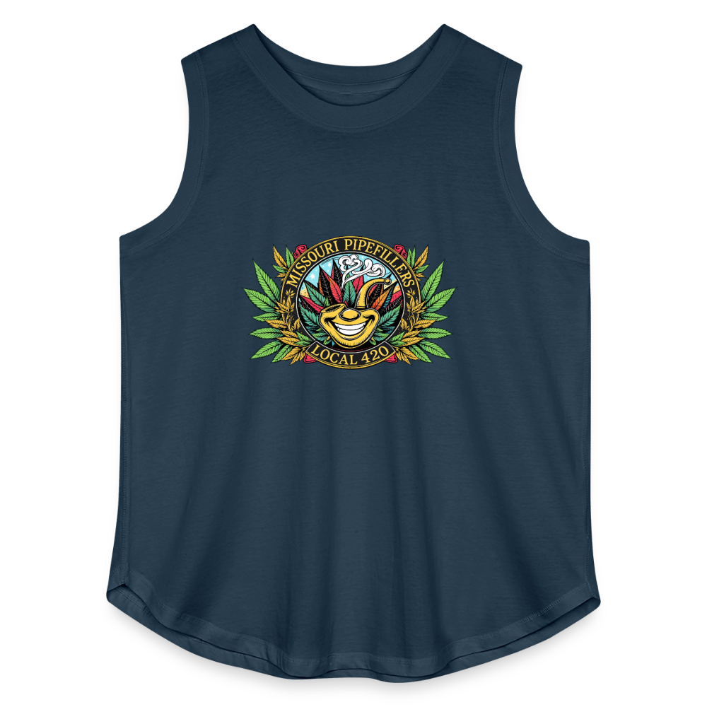 MISSOURI PIPEFILLERS LOCAL 420 F/B DESIGNS Women's Curvy Relaxed Tank Top - denim