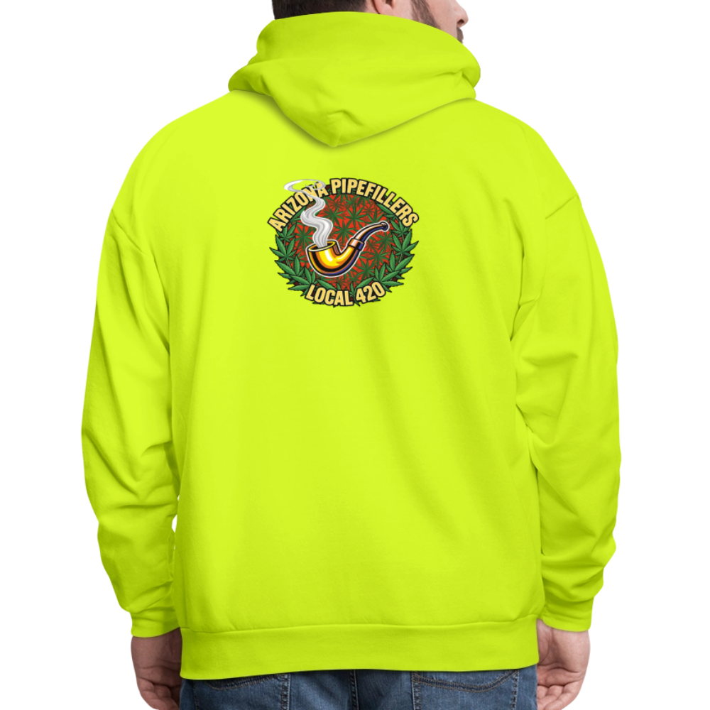 ARIZONA PIPEFILLERS LOCAL 420 F/B DESIGN Men's Hoodie - safety green