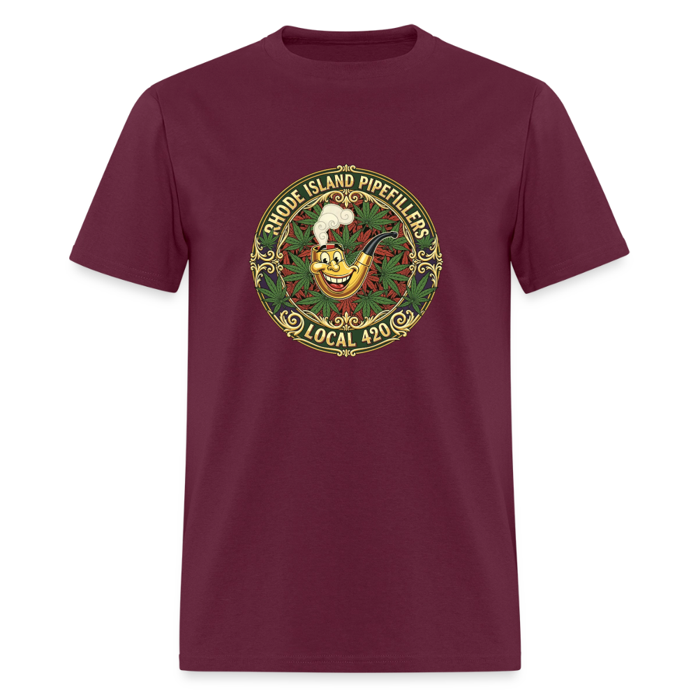 TEXAS PIPEFILLERS LOCAL 420 Men's T-Shirt - burgundy