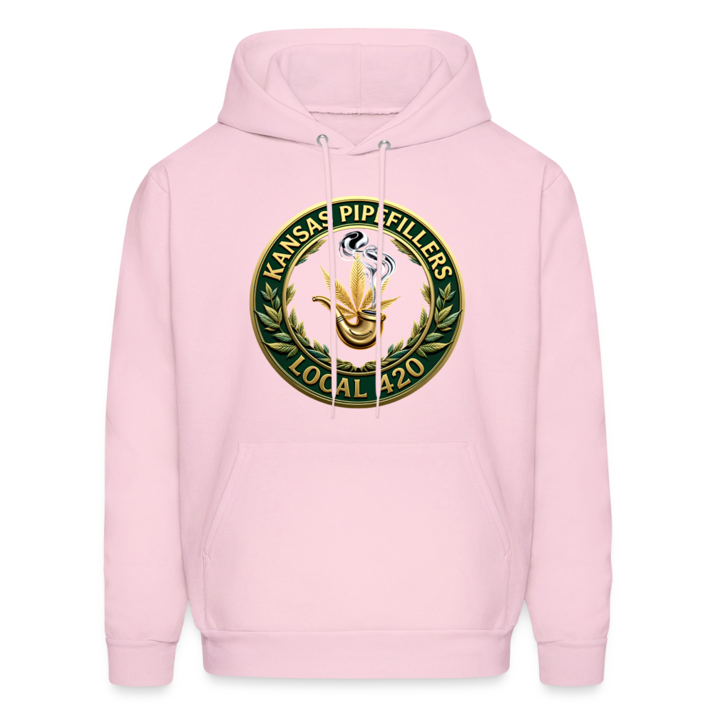 KANSAS PIPEFILLERS LOCAL 420 F/B DESIGNS Men's Hoodie - pale pink