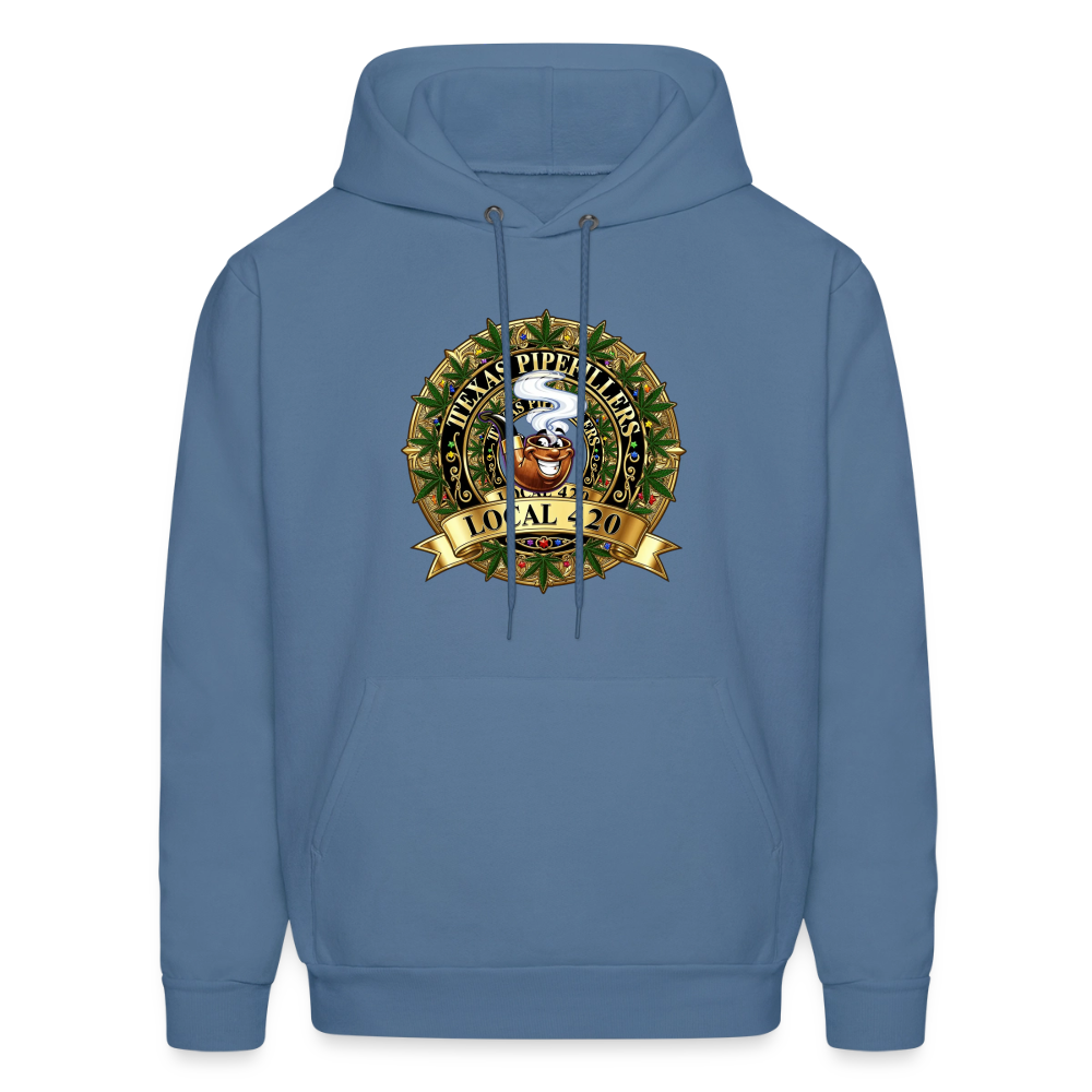 TEXAS PIPEFILLERS LOCAL 420 Men's Hoodie - denim blue