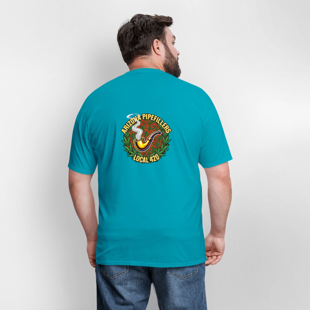 ARIZONA PIPEFILLERS LOCAL 420  F/B DESIGN Men's T-Shirt - turquoise