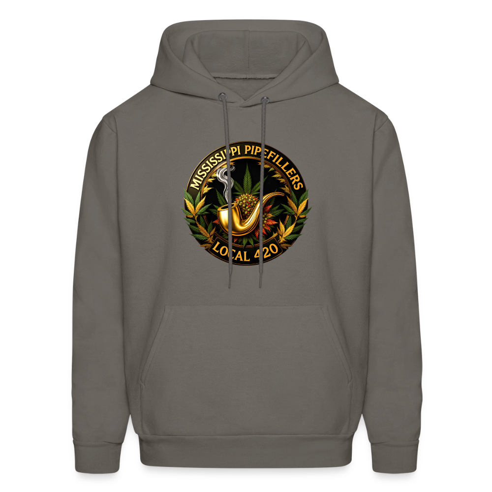 MISSISSIPPI PIPEFILLERS LOCAL 420 Men's Hoodie - asphalt gray