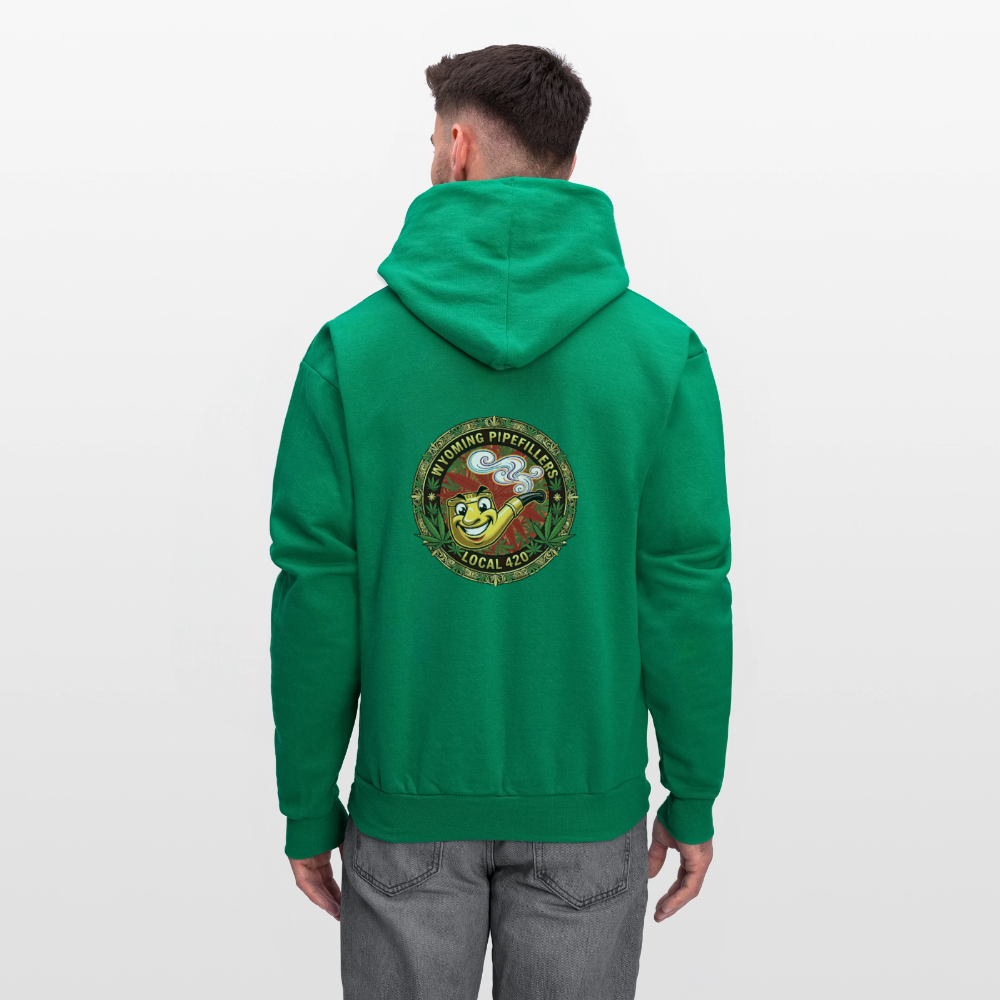 WYOMING PIPEFILLERS LOCAL 420 F/B DESIGN Men's Hoodie - kelly green