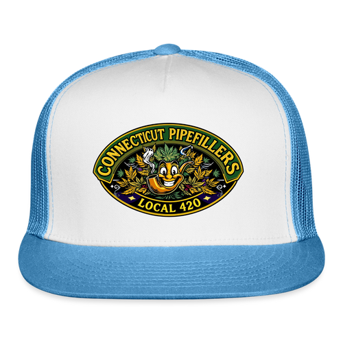 CONNECTICUT PIPEFILLERD LOCAL 420 Trucker Hat - white/blue