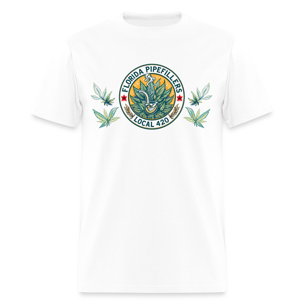 FLORIDA PIPEFILLERS LOCAL 420 F/B DESIGN Men's T-Shirt - white