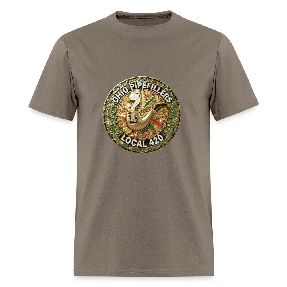 OHIO PIPEFILLERS LOCAL 420  F/B DESIGNS Men's T-Shirt - safari