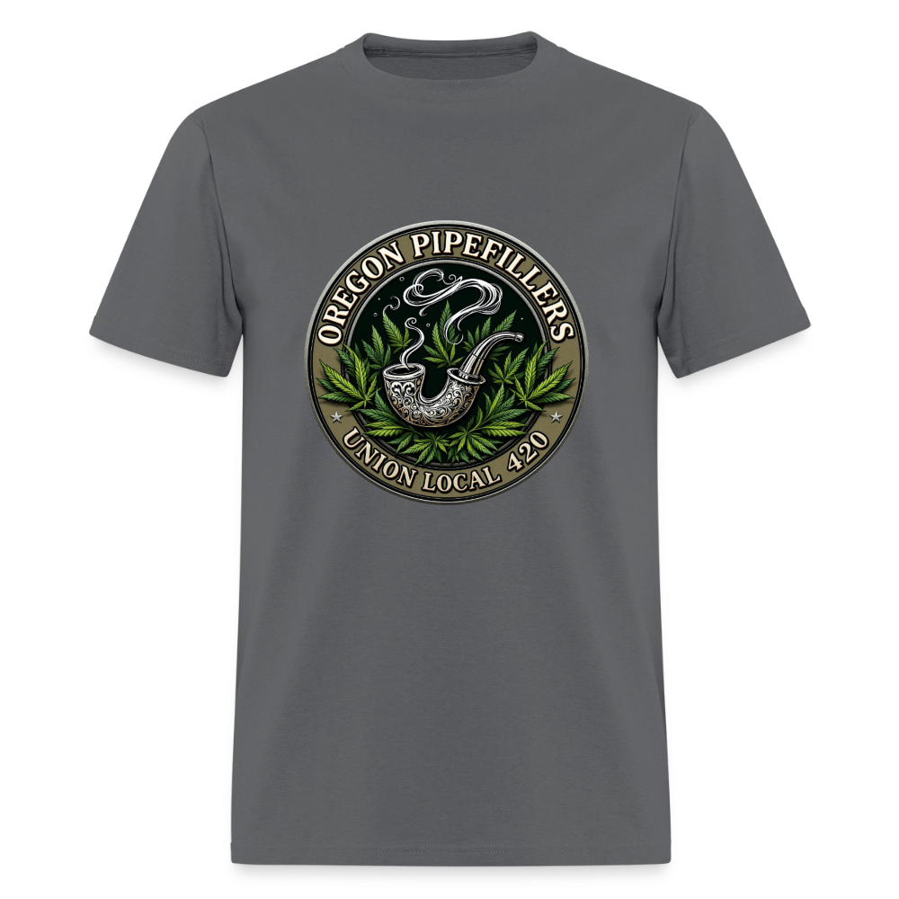 OREGON PIPEFILLERS UNION LOCAL 420 Men's T-Shirt - charcoal
