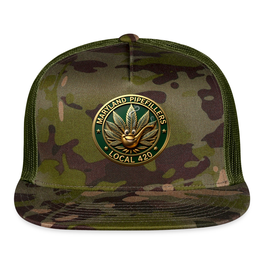 MARYLAND PIPEFILLERS LOCAL 420 CAMO Trucker Hat - MultiCam\green