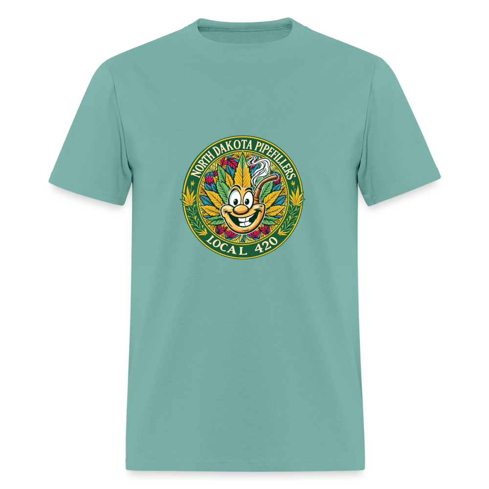 NORTH DAKOTA PIPEFILLERS LOCAL 420 Men's T-Shirt - aquatic