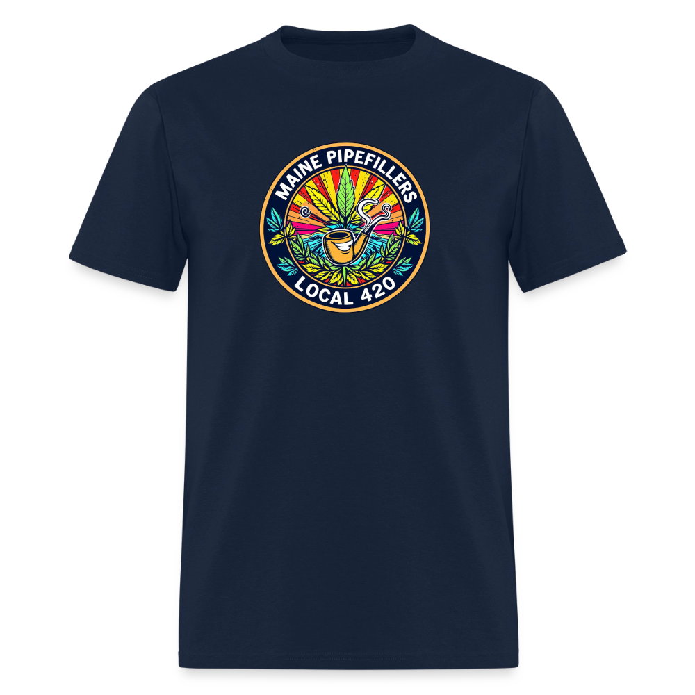 MAINE PIPEFILLERS LOCAL 420 Men's T-Shirt - navy