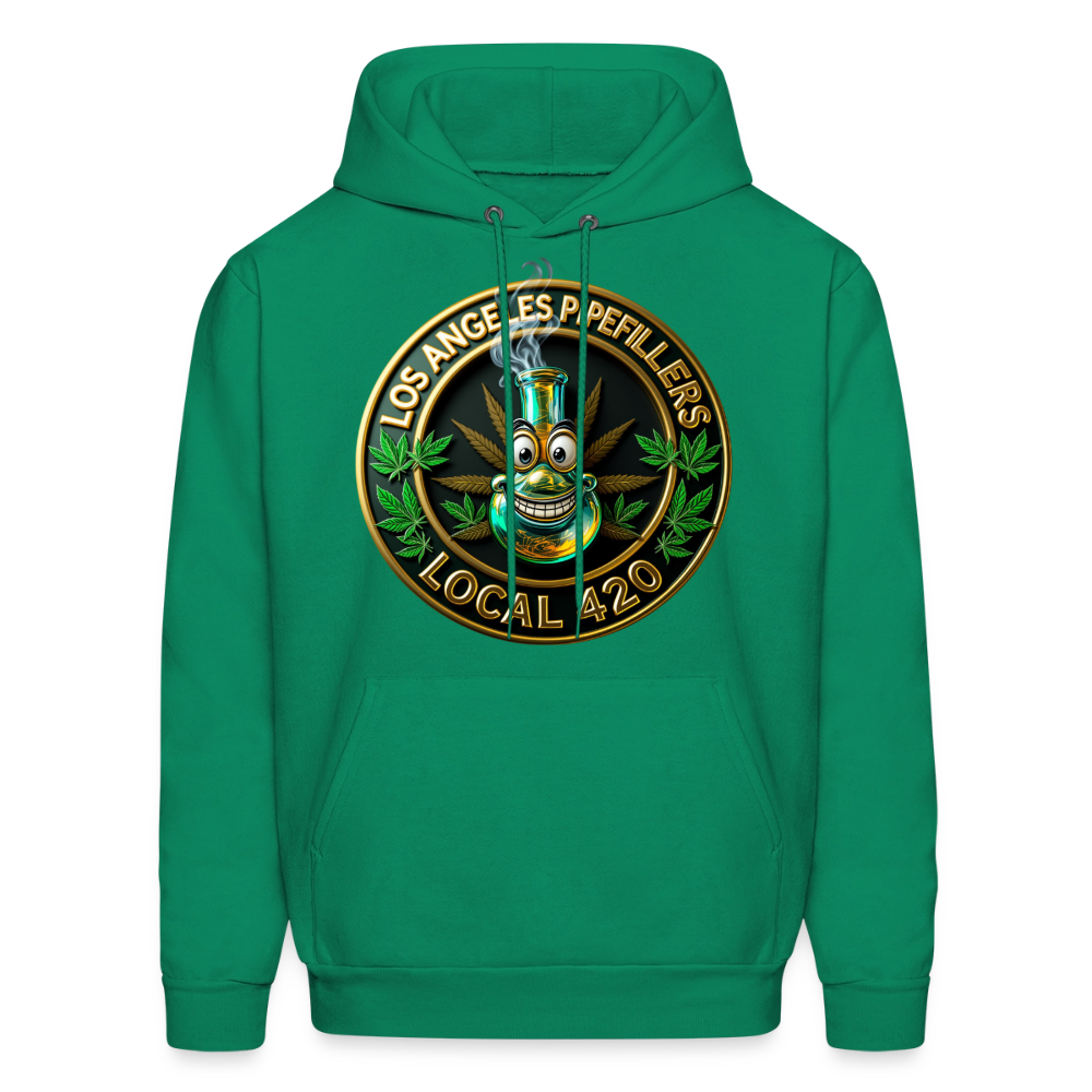 LOS ANGLES PIPEFILLERS LOCAL 420 Men's Hoodie - kelly green