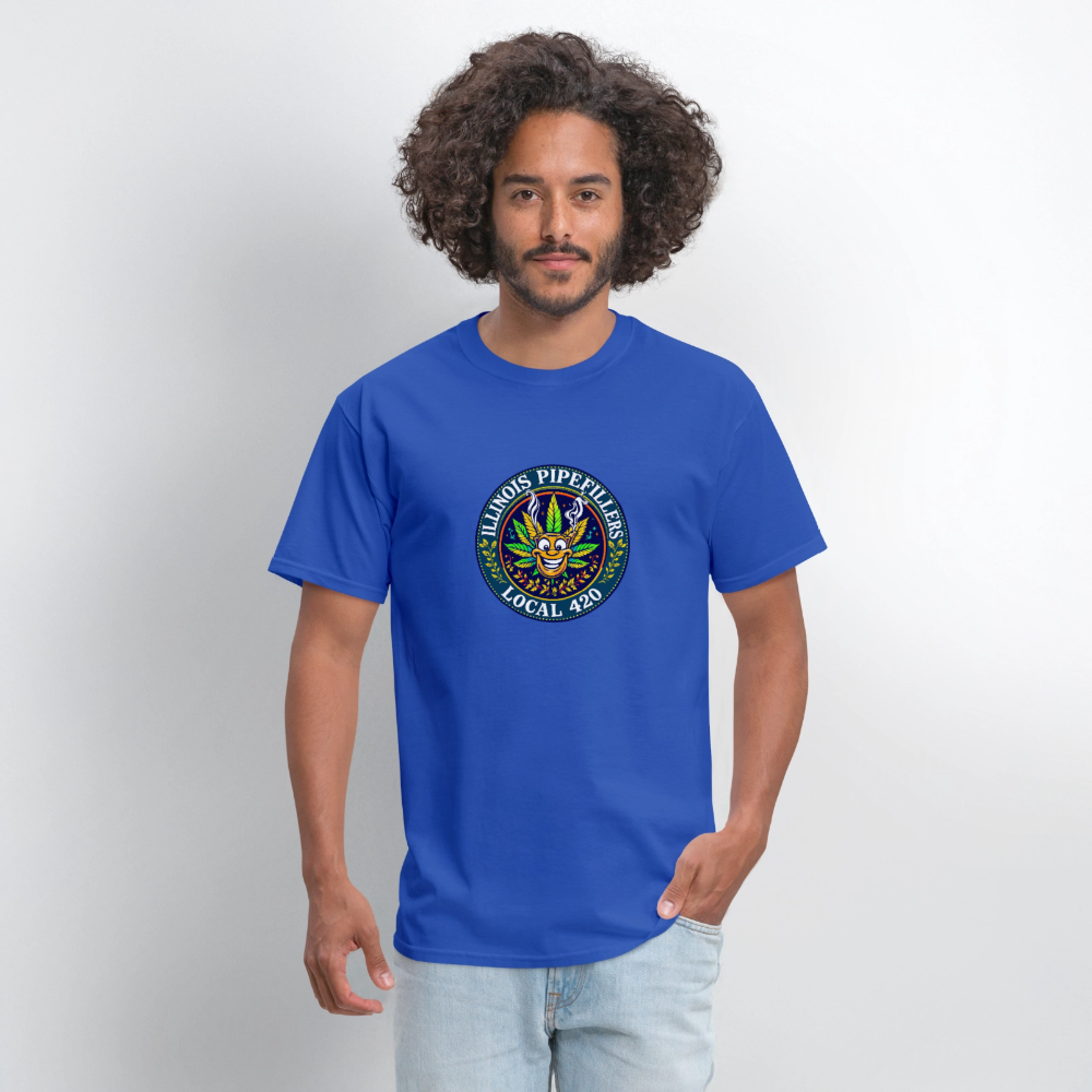 ILLINOIS PIPEFILLERS LOCAL 420 F/B DESIGN Men's T-Shirt - royal blue