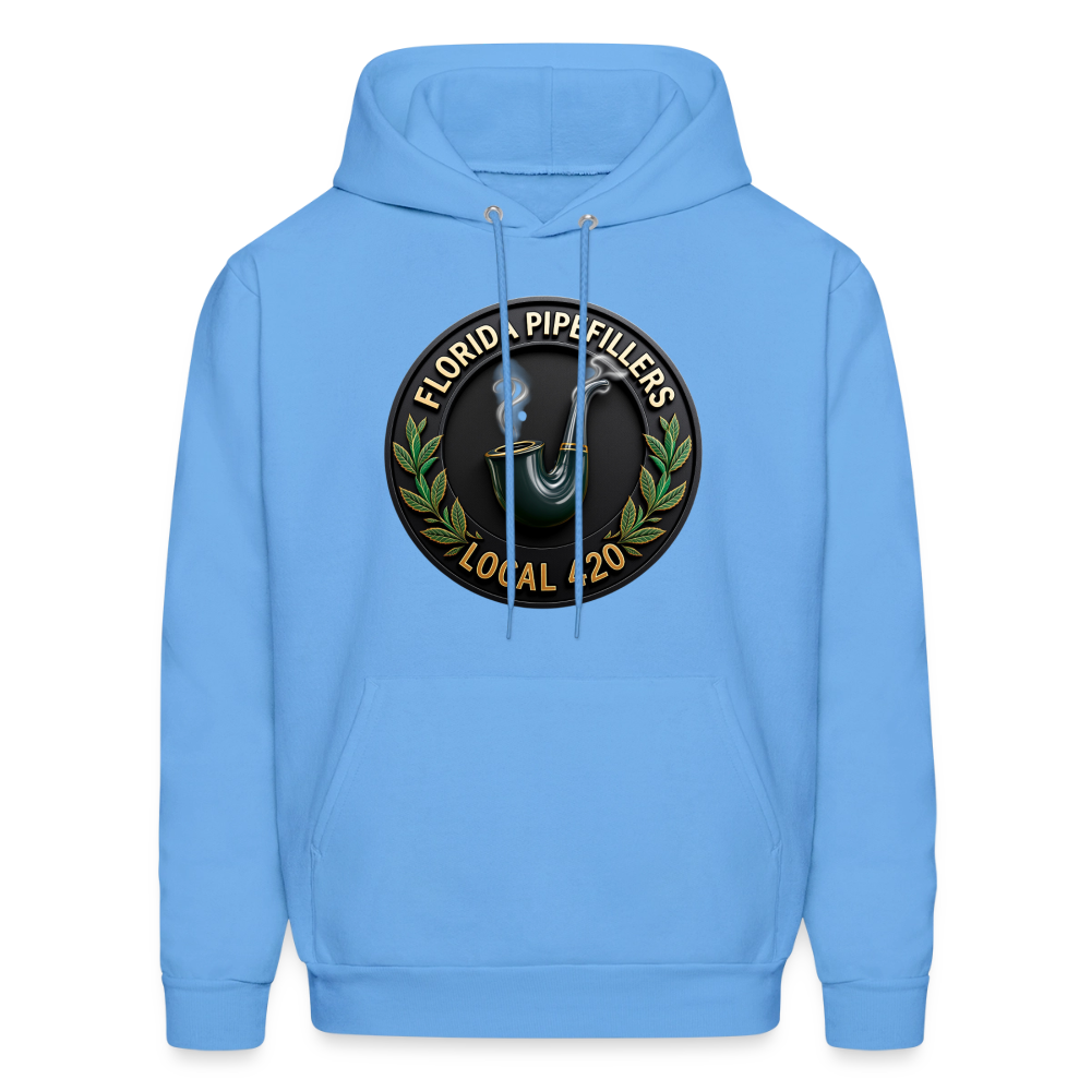 FLORIDA PIPEFILLERS LOCAL 420 F/B DESIGN Men's Hoodie - carolina blue